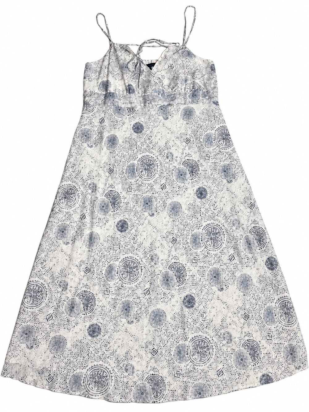 City Unltd Women’s 10 100% Silk Paisley Print Maxi Dress Boho Y2K